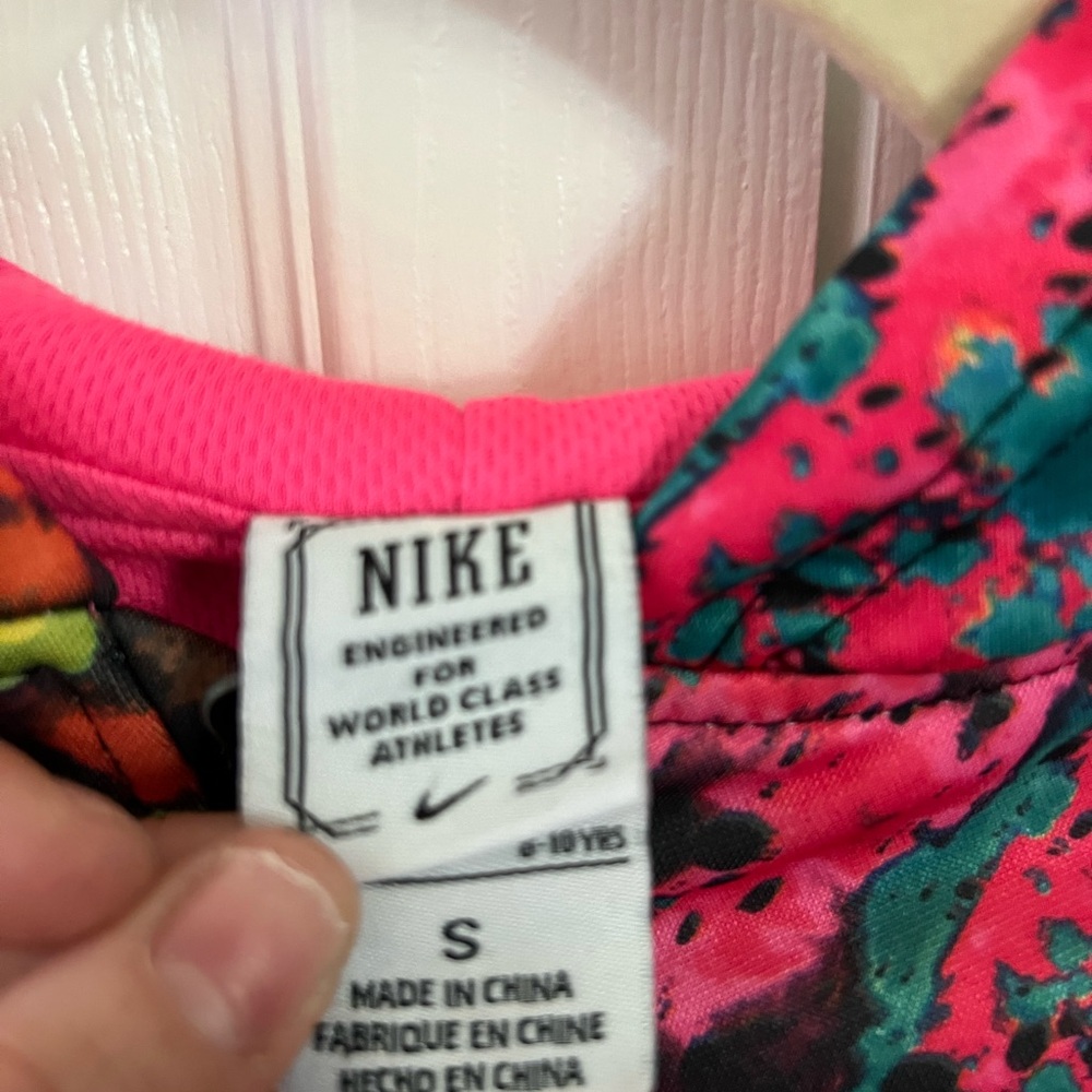 Nike Pink and Multicolor Sports Top